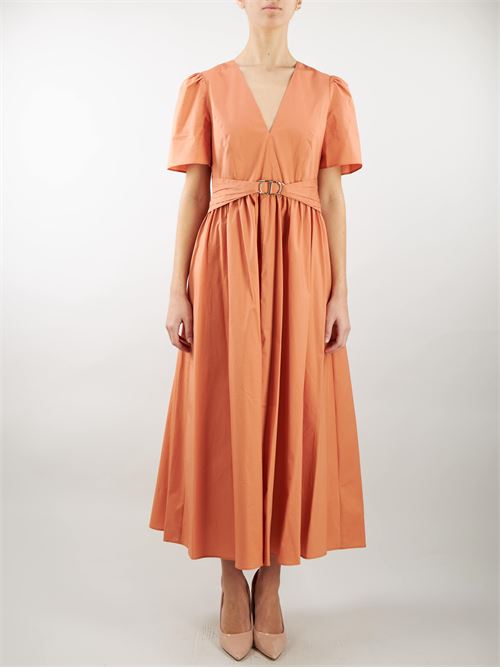 Poplin midi dress with Oval T Twinset TWIN SET | abito en | TT202011536